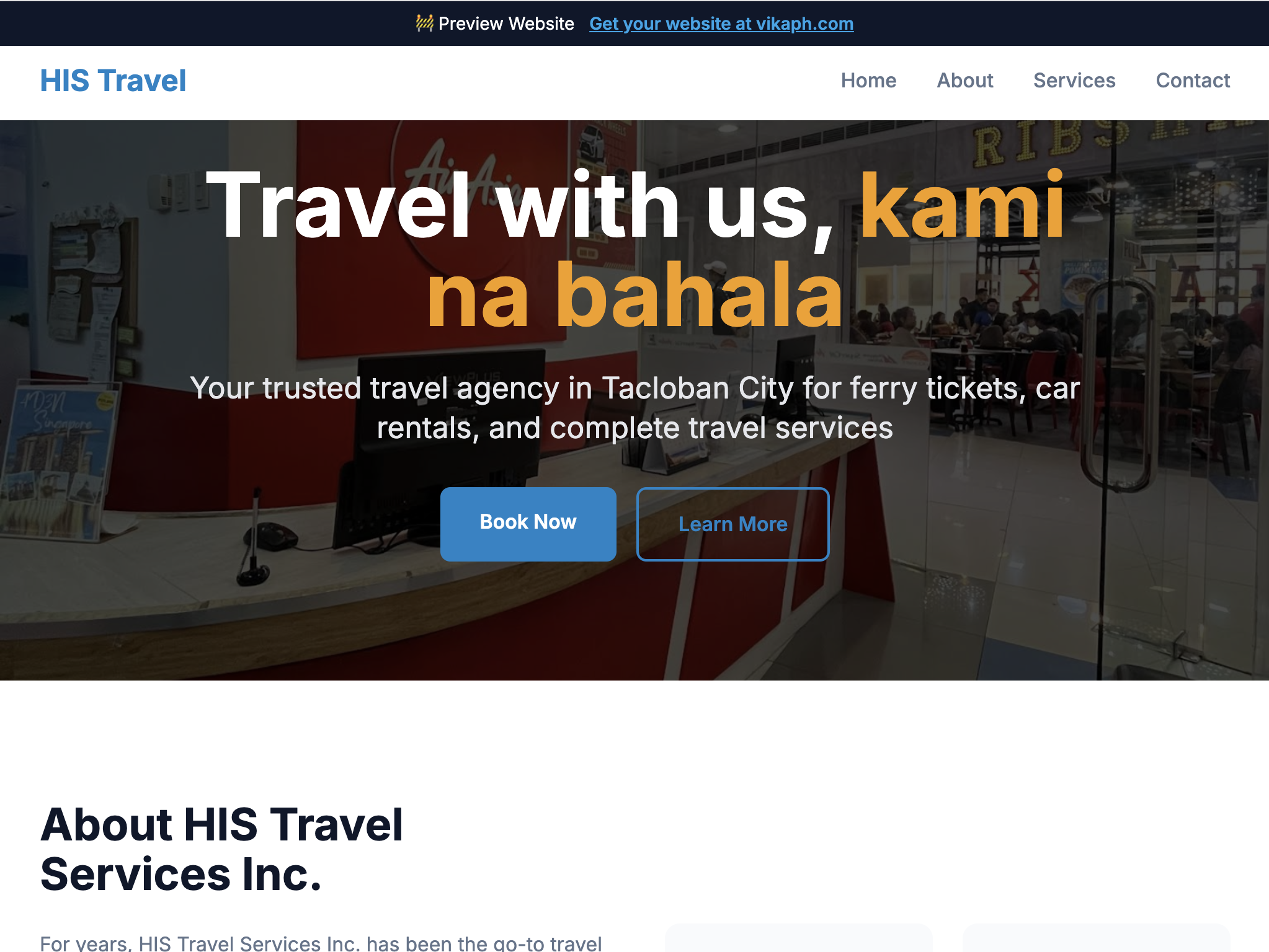 HIS Travel Services Desktop
