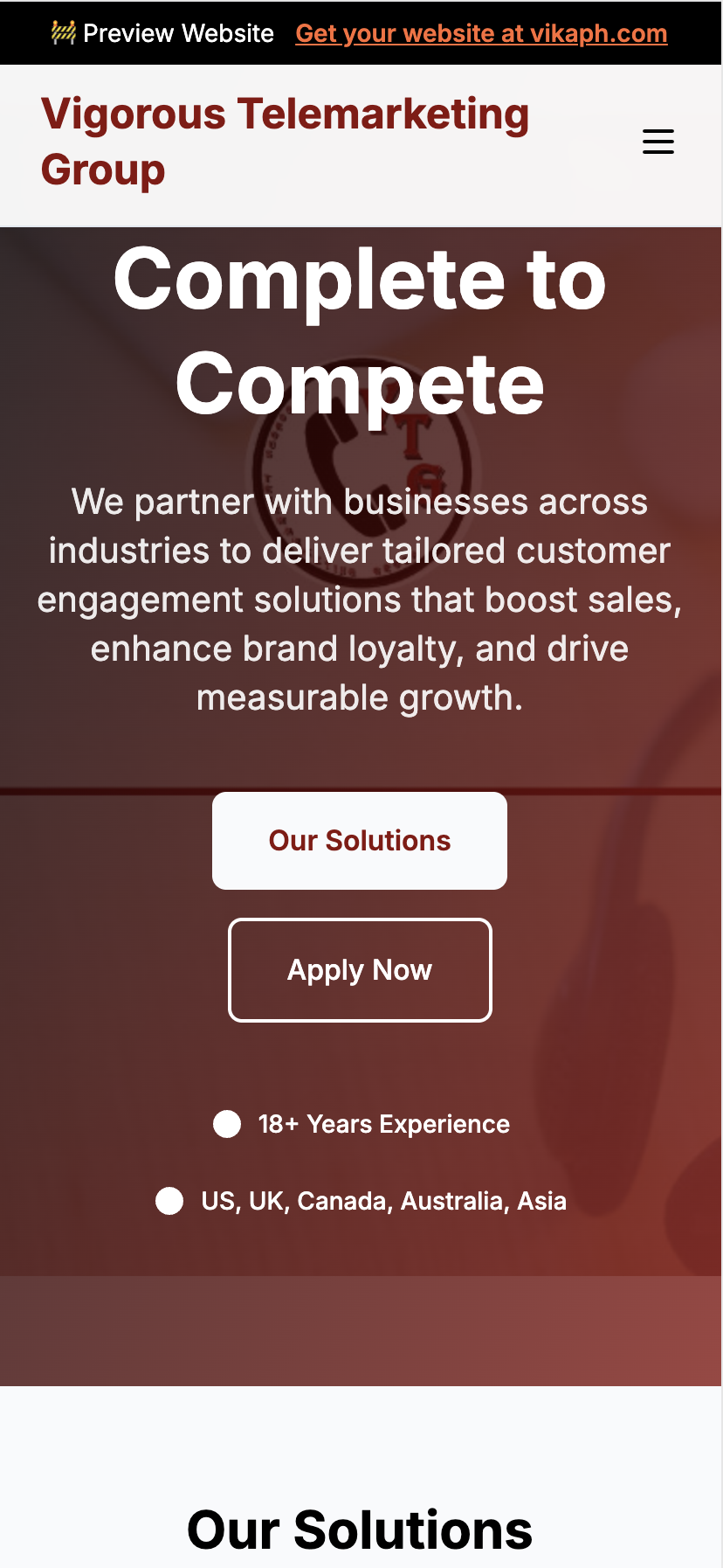 Vigorous Telemarketing Group Mobile